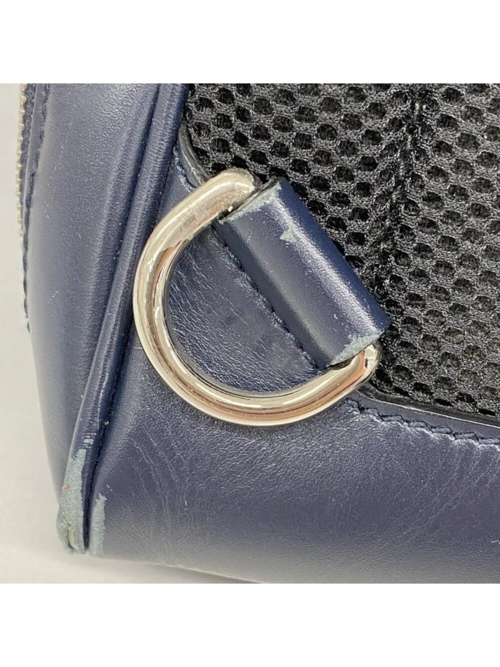 Gucci Belt Bag Guccissima Leather Navy Silver